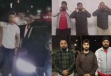 नकली पिस्टल लहराकर दिखाई दबंगई, पुलिस ने तीन को किया गिरफ्तार, कान पकड़ उठक–बैठक कर मांगी माफी