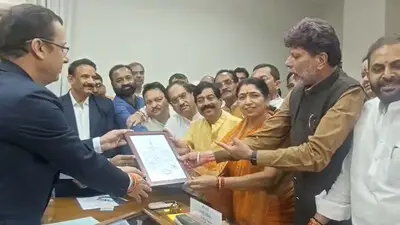 Rajya_Sabha_MP_Laxmi_Verma_receiving_her_election_certificate_1773053472