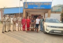 18 घंटे में ज्वेलरी चोरी का खुलासा, अंतर्राज्यीय गिरोह गिरफ्तार,तीन महिला सहित 5 आरोपी गिरफ्तार, 3 महिलाएं जाकर बनाती थी ज्वेलरी की दुकान को निशाना