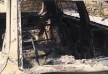 मंदिर के समीप लगी भीषण आग