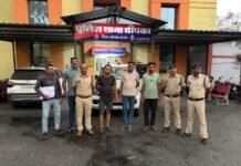 डीजल चोर गैंग के मास्टरमाइंड जिलाबदर नवीन कश्यप सहित तीन आरोपी गिरफ्तार,पिछले डेढ़ वर्षो से जिला छोड़ बाहर लुक छिप रहा था आरोपी नवीन कश्यप, 10 हजार का था इनाम घोषित