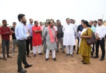 उप मुख्यमंत्री श्री अरुण साव ने इंटिग्रेटेड स्पोर्ट्स स्टेडियम का किया स्थल निरीक्षण, कुछ दिनों पहले शुरू हुआ है काम
