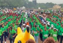 रन फॉर ग्रीन आयोजन में दौड़ा शहर , बड़ी संख्या में विद्यार्थियों ने लिया भाग ,जुंबा डांस में थिरकते दिखे बच्चे