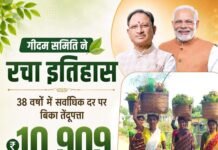 गीदम समिति ने रचा इतिहास, 38 वर्षों में सबसे अधिक कीमत पर बिका तेंदूपत्ता,10 हजार 909 रुपये प्रति मानक बोरा तक मिली रिकॉर्ड द