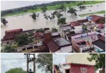 मूसलाधार बारिश से हाहाकार, थमने के बाद भी बिगड़े हालात, पानी में डूबा मनहोरा गांव, ग्रामीणों का हाल जानने पहुंचे विधायक. Video