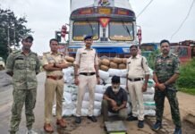 साढ़े चार क्विंटल गांजा कंटेनर के गुप्त चैंबर से बरामद