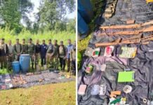 महाराष्ट्र-छत्तीसगढ़ सीमा से लगे कोपर्शी जंगल में जमीन के नीचे छिपा रखा था हथियारों का जखीरा, पुलिस ने खोदकर निकाला