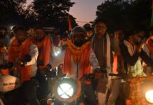 जन सेवा से राष्ट्र सेवा के 25 वर्ष का संदेश लेकर पहुंची बाइक रैली, स्वास्थ्य एवं कृषि मंत्री ने किया भव्य स्वागत