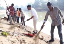 रामपुर आश्रम में जनभागीदारी से चला सेवा संकल्प के साथ स्वच्छता अभियान