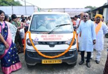 जीपीएम में विकसित भारत के संकल्प के साथ निकली सेवा ज्योति यात्रा